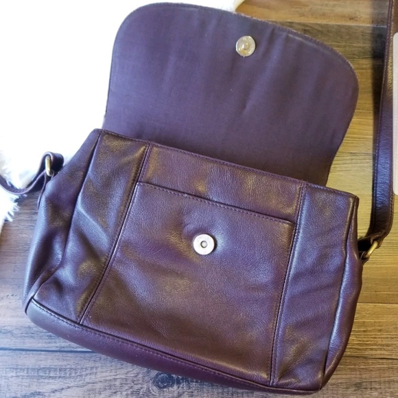 Vintage Burgundy Brown Etienne Aigner Leather Bag - Picture 5 of 8